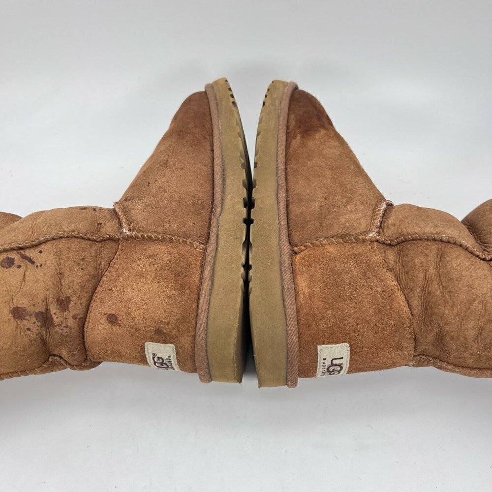 UGG Australia Bailey Button Women Size 7 Brown Mid Calf Winter Snow Boots 1873 - Picture 10 of 12
